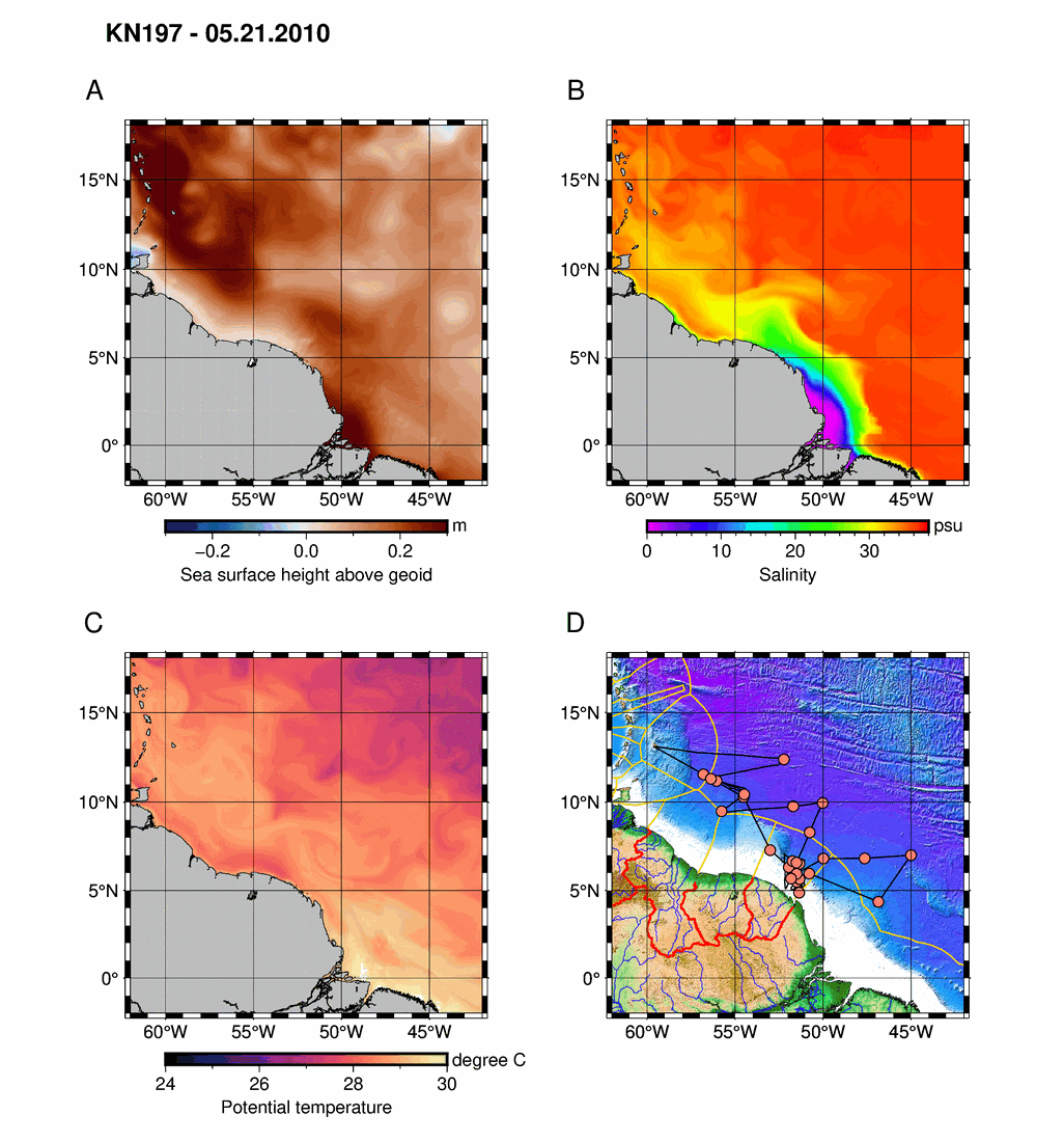 Animated shipboard observation of Amazon River plume dynamics.